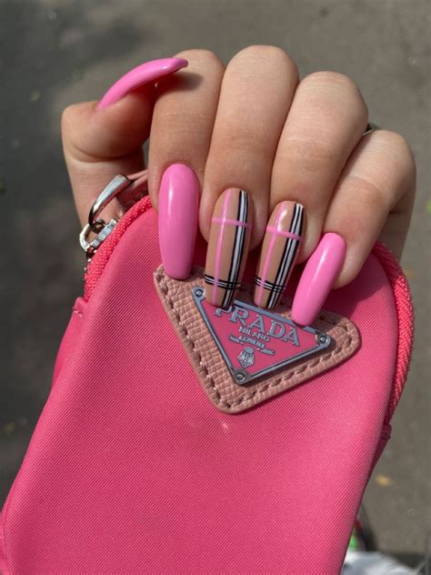 burberry nails pink|burberry nail art.